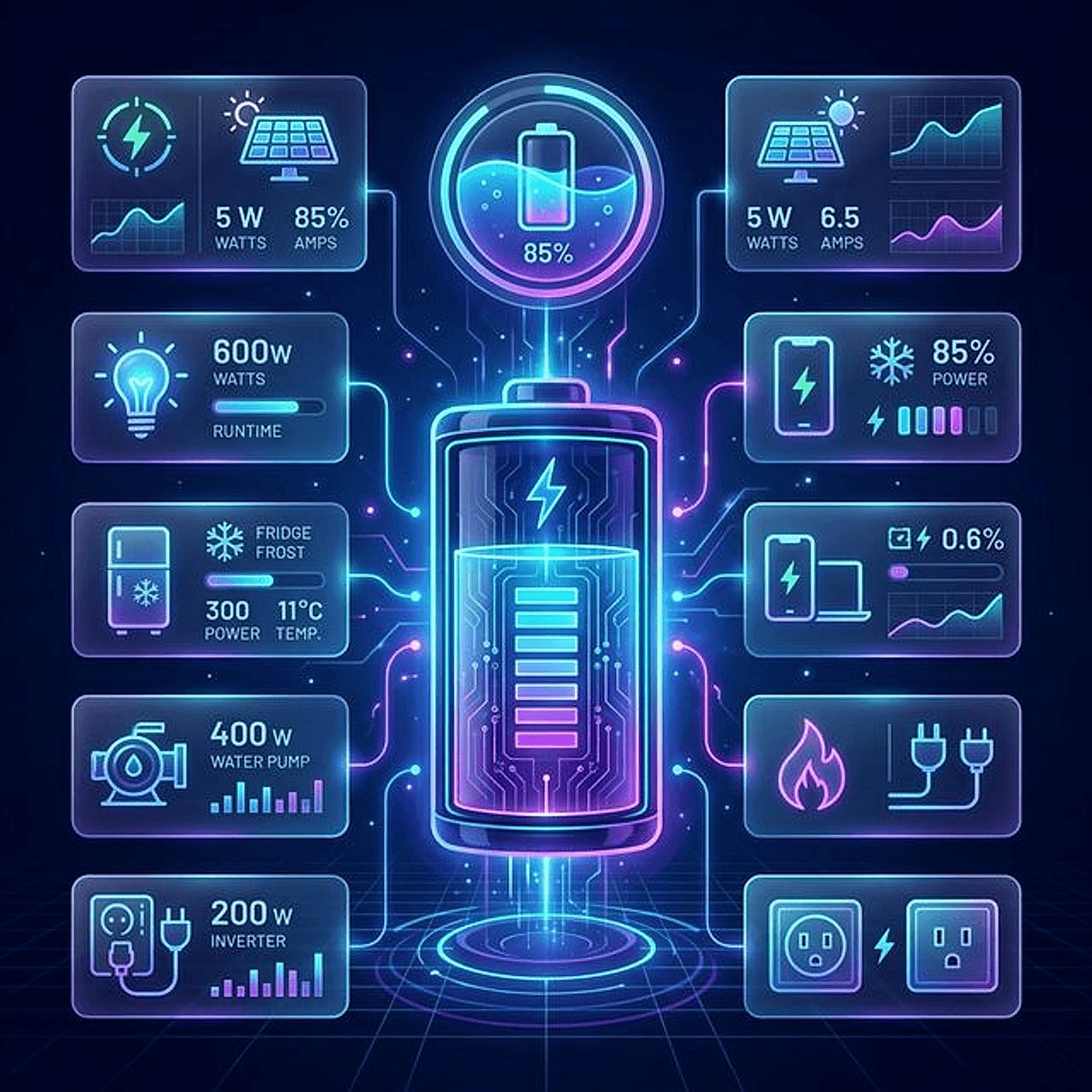 Calcular capacidad batería auxiliar furgoneta camper