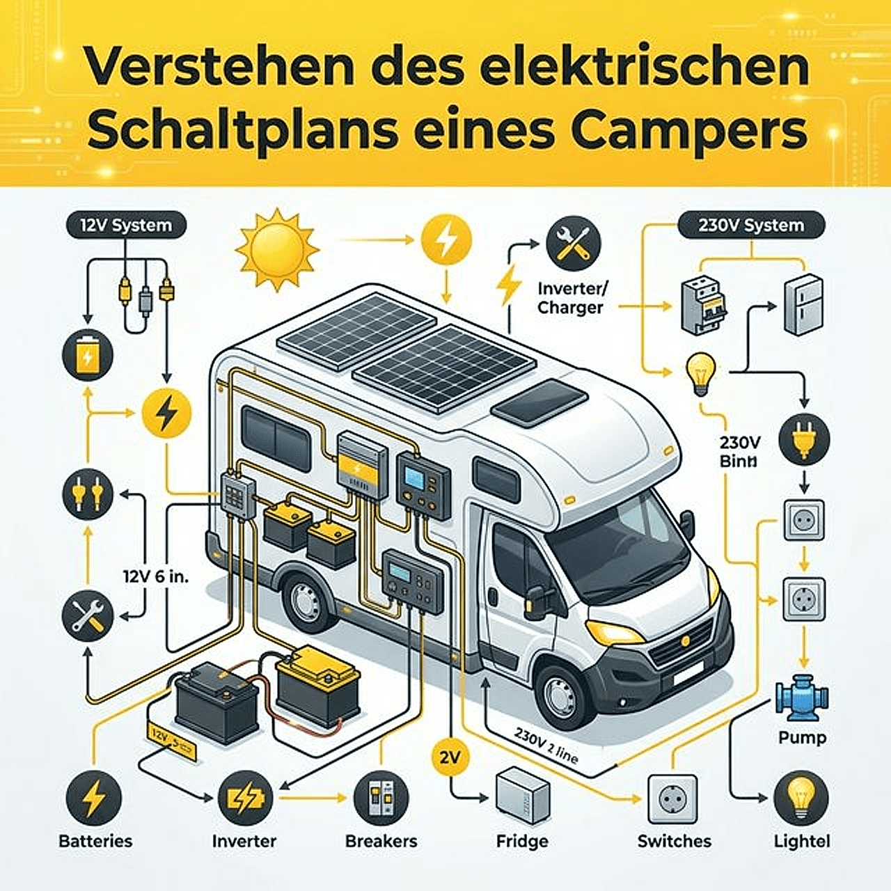 Kompletter Schaltplan Elektrik Wohnmobil-Ausbau