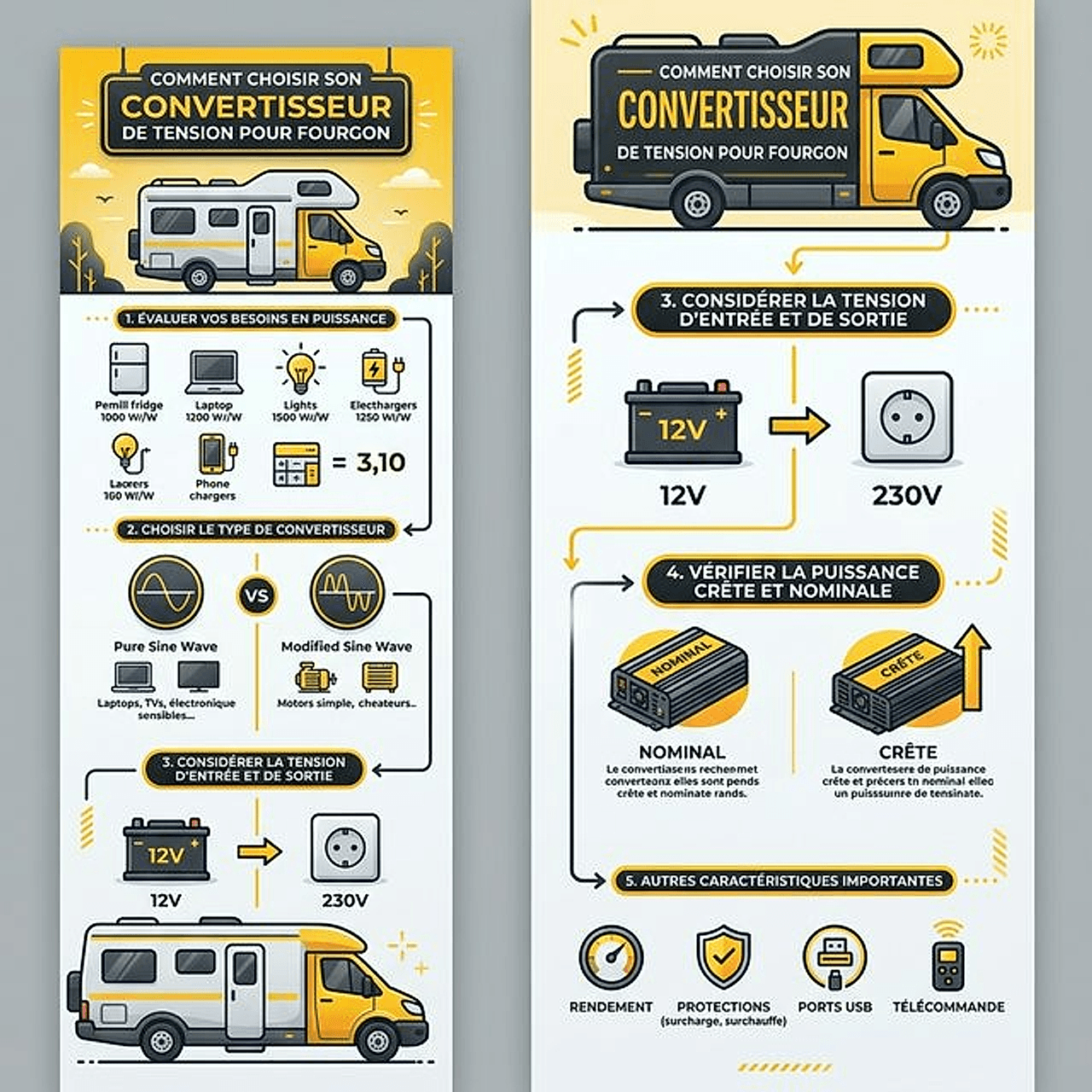 Réglages du régulateur de charge MPPT pour fourgon