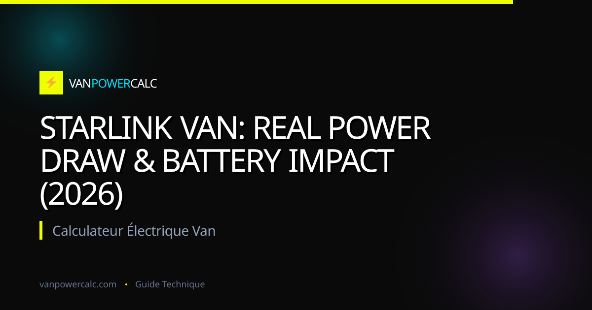 Starlink Van: Real Power Draw & Battery Impact (2026) | VanPowerCalc